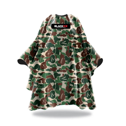 Black Ice Barber Cape - Original Camo