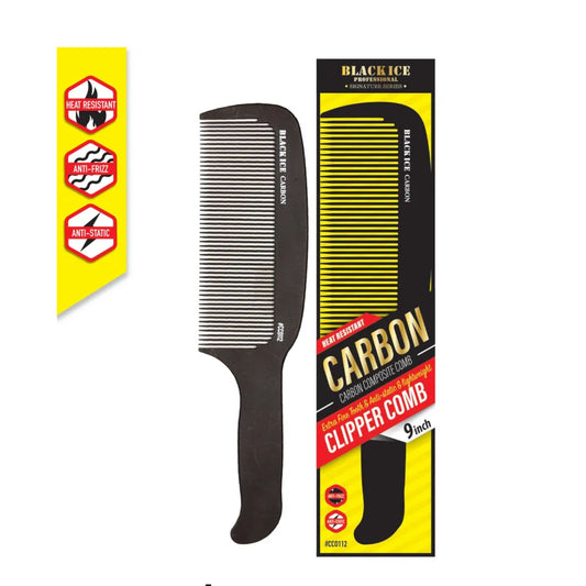 Black Ice Carbon Clipper Comb 9 inch