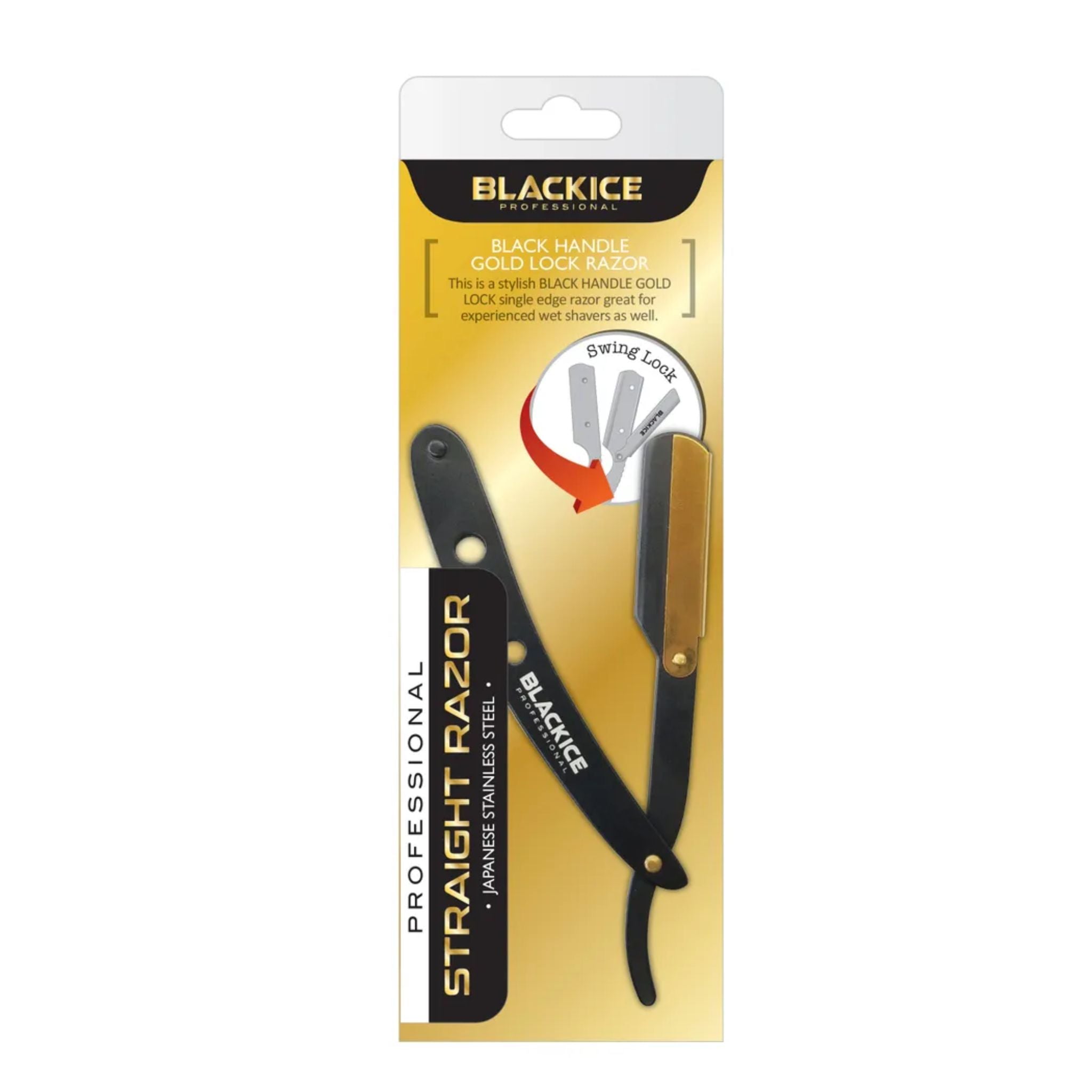 Black Ice Straight Razor - Black/Gold – Barber Supply Source