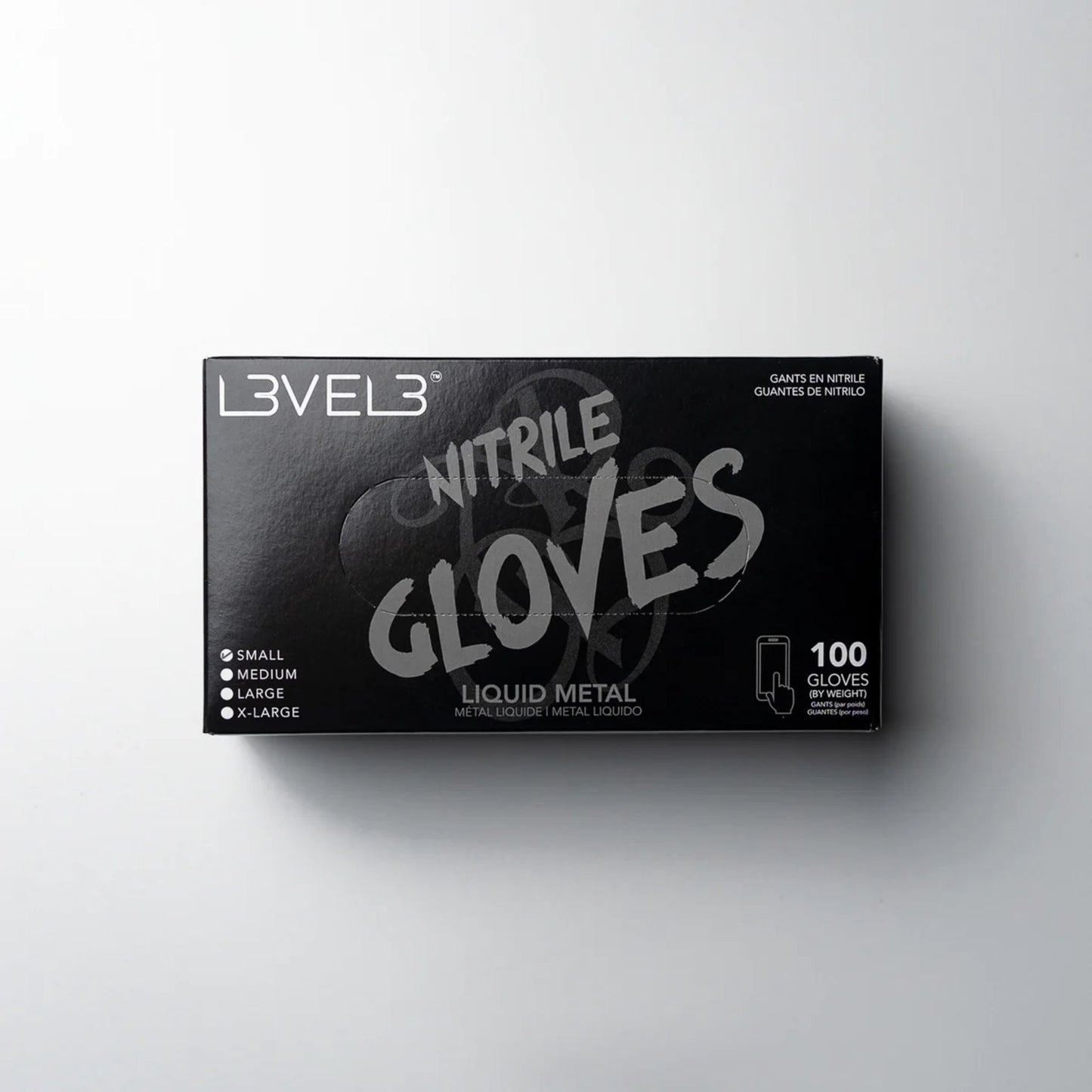 Level 3 Gloves - Silver Liquid Metal L