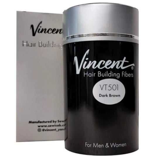 Vincent Hair Building Fibers - Dark Brown 22g